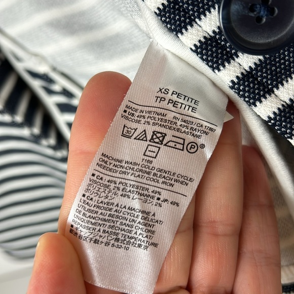 Banana Republic striped stretch knit Blazer SZ XS - Picture 5 of 6